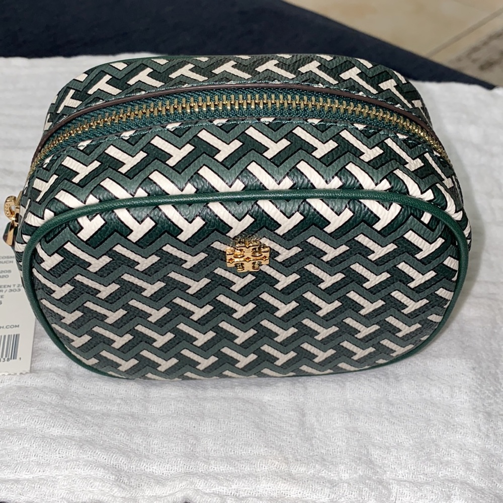 NWOT Tory Burch T Zag Cosmetic Pouch